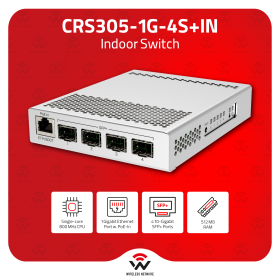 CRS305-1G-4S+IN MikroTik CRS305-1G-4S+IN | Compact Switch with 4x 10Gbps SFP+ Ports