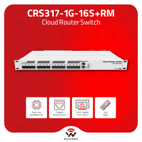 CRS317-1G-16S+RM MikroTik CRS317-1G-16S+RM | 16-Port 10GbE SFP+ Rackmount Switch