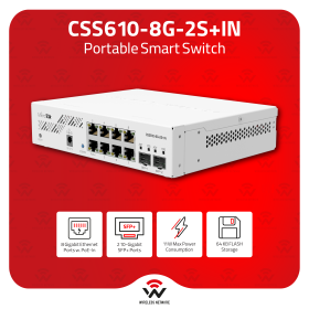 CSS610-8G-2S+IN MikroTik CSS610-8G-2S+IN | Smart Switch with 8x 1G Ethernet and 2x 10G