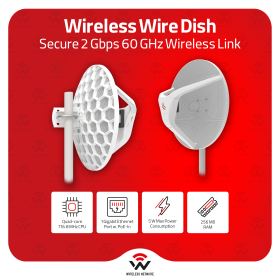 Wireless Wire Dish Wireless Wire Dish: 2 Gbps Wireless Link Up to 1.5 km