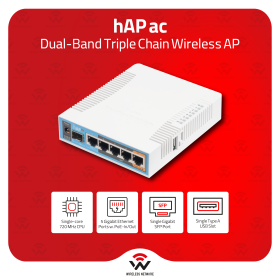 hAP ac hAP ac: Dual-Band Triple-Chain Router with PoE and SFP Support