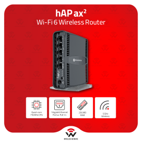 hAP ax2 hAP ax²: Wi-Fi 6 Router for Modern Homes and Offices