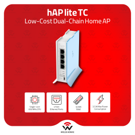 hAP lite TC hAP lite: Compact Wireless AP with RouterOS for Home & Office