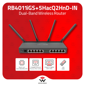 RB4011iGS+5HacQ2HnD-IN RB4011iGS+5HacQ2HnD-IN: Powerful 10-Port Router with WiFi