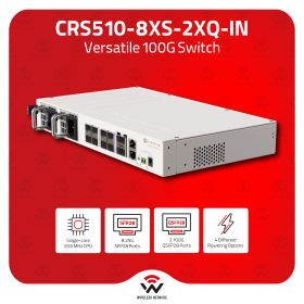 MikroTik CRS510-8XS-2XQ-IN 8×25G SFP28 2×100G Switch