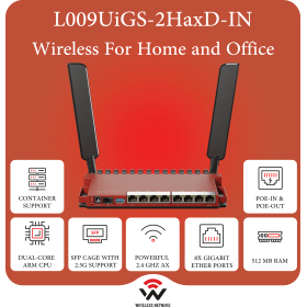 MikroTik L009UiGS-2HaxD-IN 8×GbE Wi-Fi 6 2.5G SFP