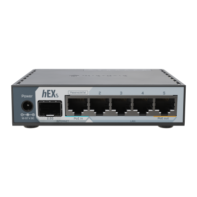 MikroTik hEX S – Gigabit Router with 2.5G SFP, PoE, USB & RouterOS